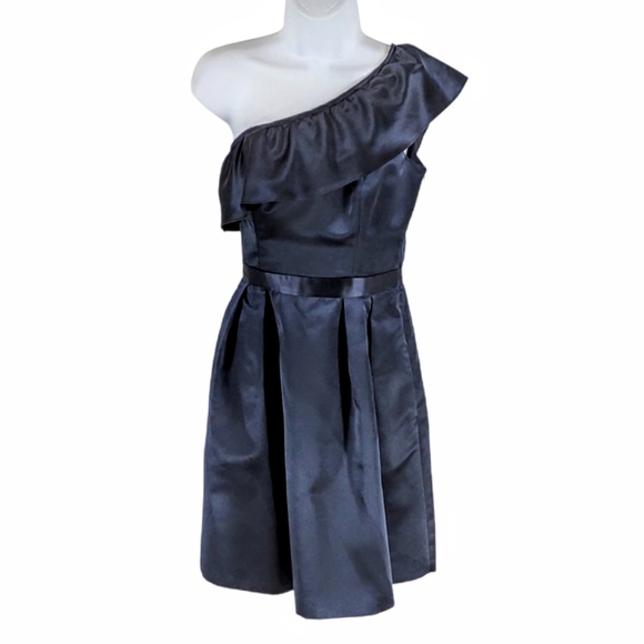 Thread navy one shoulder cocktail dress - Picture 1 of 8
